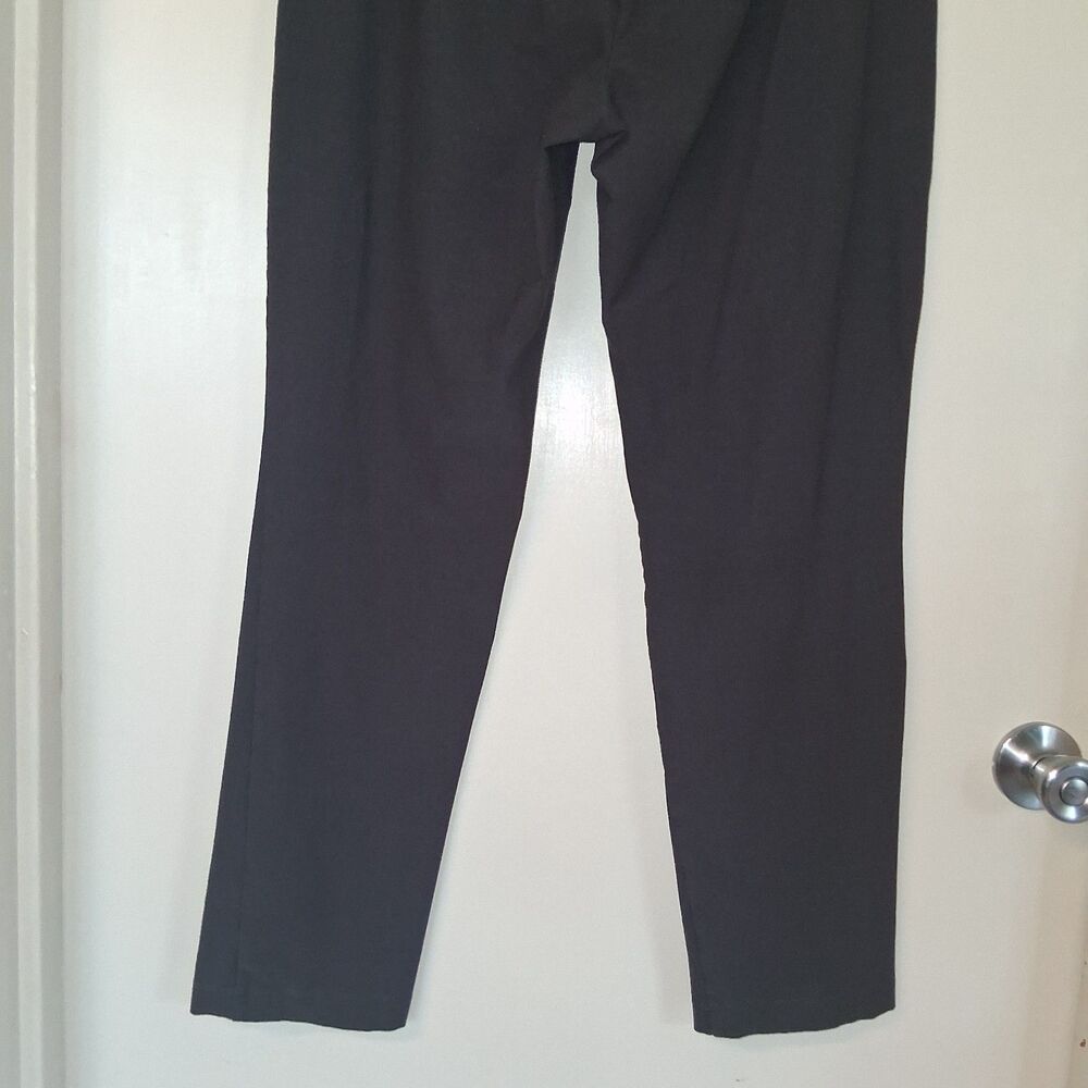 Eileen Fisher Stretch Crepe Pull On Pants Charcoal Gray/Grey M Minimalist Office - Picture 9 of 11